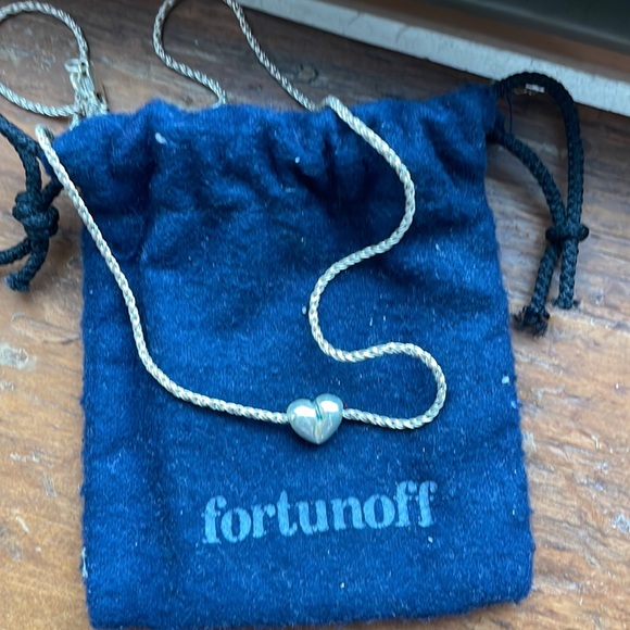 Fortunoff Sterling silver heart necklace, vintage - Picture 4 of 4
